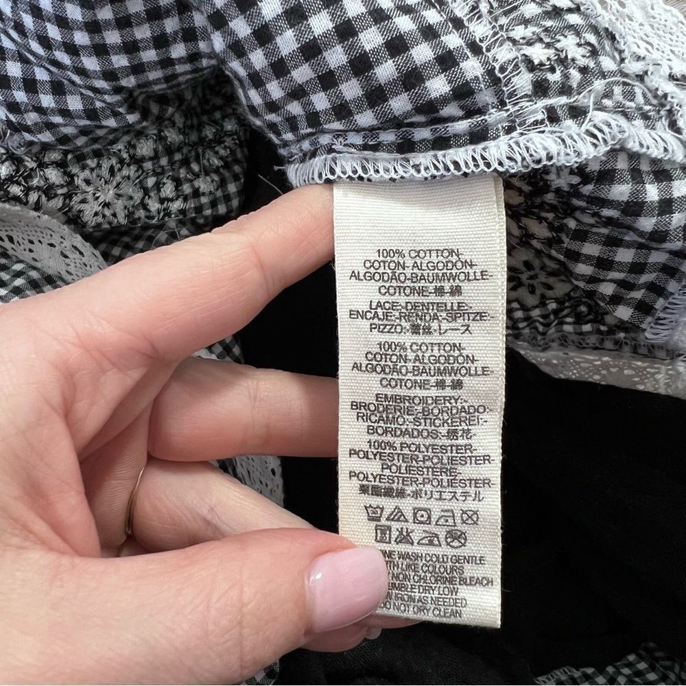 Free people sunny day embroidered shirt dress gingham print - Picture 3 of 8